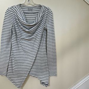 Top with soft flowing neck, asymmetrical.